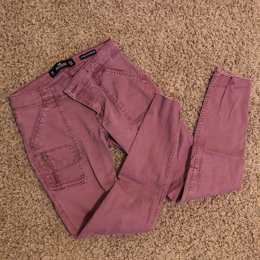 Hollister skinny low rise crop pants